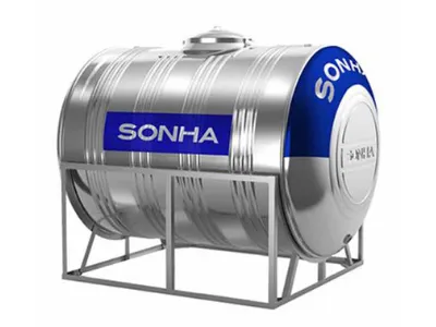 Bồn inox ngang dập cổ liền Sơn Hà