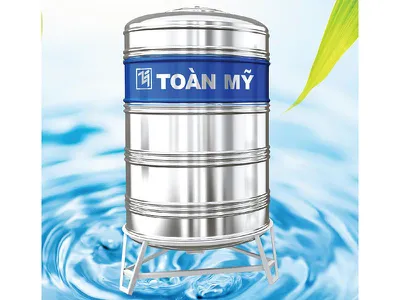 Bồn nước inox 600L đứng Toàn Mỹ