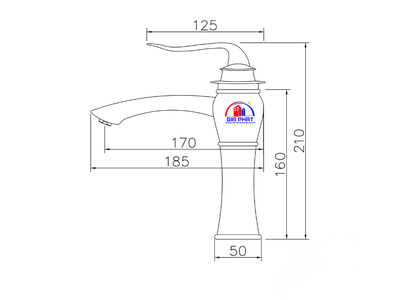 Vòi Lavabo inox bóng Nóng Lạnh Roshan Premium BR405