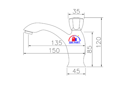 Vòi lavabo inox mờ lạnh Roshan Basic R409