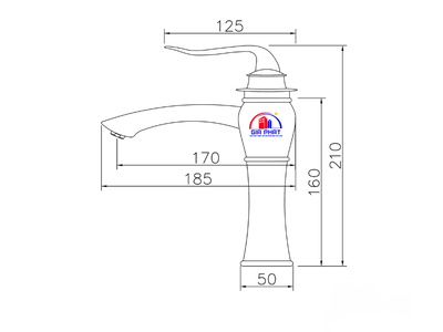 Vòi Lavabo inox mờ Nóng Lạnh Roshan Basic R405