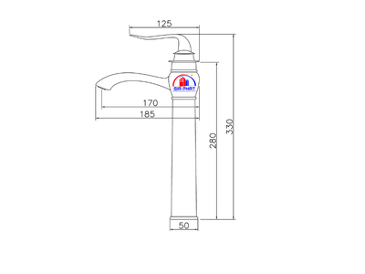 Vòi Lavabo inox Vàng cao Nóng Lạnh Roshan Premium Gold R405HG