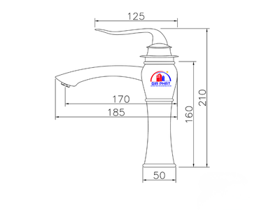 Vòi Lavabo inox Vàng Nóng Lạnh Roshan Premium Gold R405G