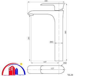 Vòi lavabo nóng lạnh Roshan Premium RVL10