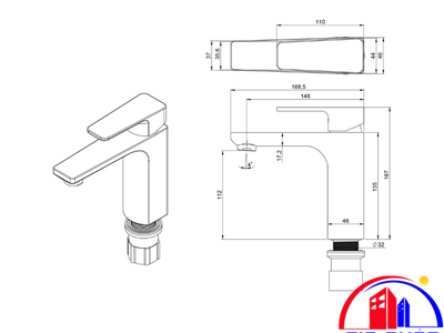 Vòi lavabo nóng lạnh Roshan Premium RVL15