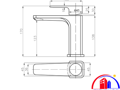 Vòi lavabo nóng lạnh Roshan Premium RVL15