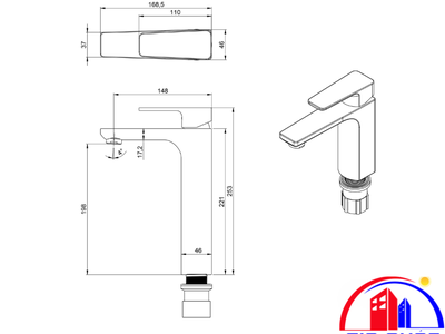 Vòi lavabo nóng lạnh Roshan Premium RVL16