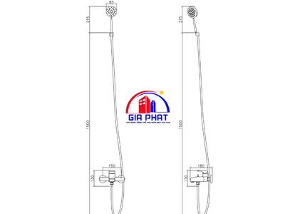 Vòi sen tắm inox bóng Nóng Lạnh Roshan Premium BR301