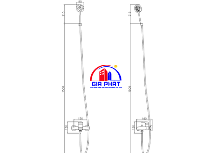 Vòi sen tắm inox mờ Nóng Lạnh Roshan Basic R301