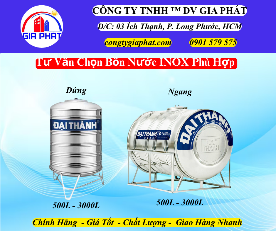 Tư Vấn Chọn Mẫu Bồn Nước INOX Phù Hợp