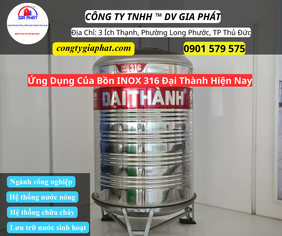 Ứng Dụng Của Bồn INOX 316 Đại Thành Mang Lại Trong Đời Sống