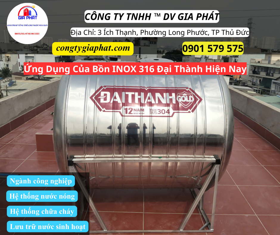 Ứng Dụng Của Bồn INOX 316 Đại Thành Mang Lại