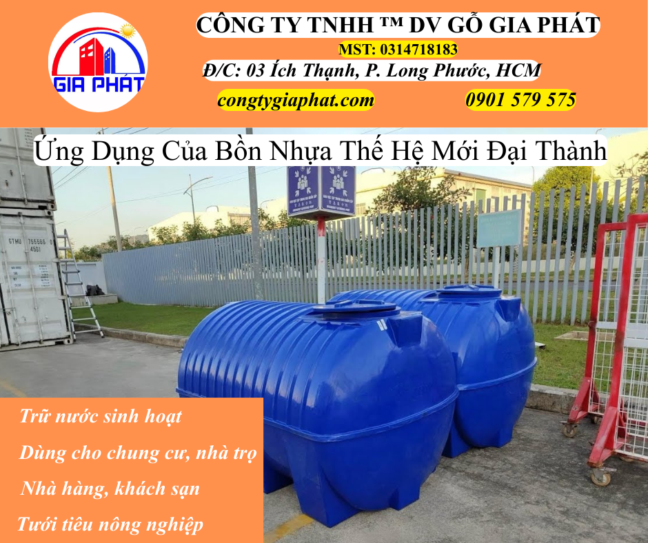 Ứng Dụng Của Bồn Nước Nhựa Thế Hệ Mới Đại Thành