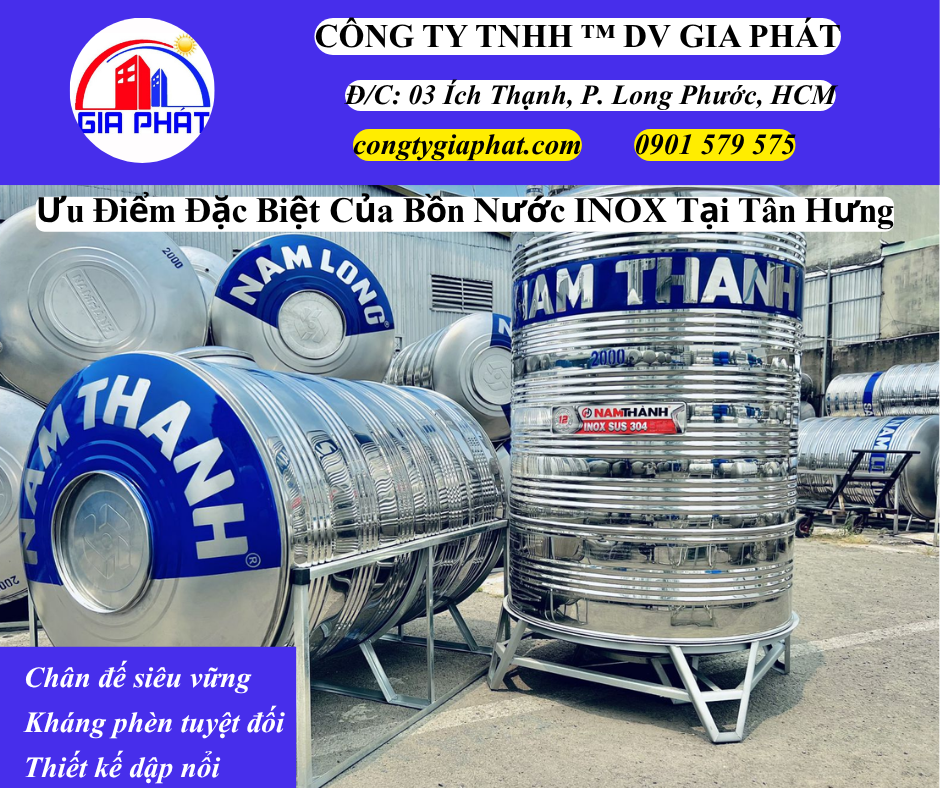 Ưu Điểm Đặc Biệt Của Bồn Nước INOX Tại Tân Hưng