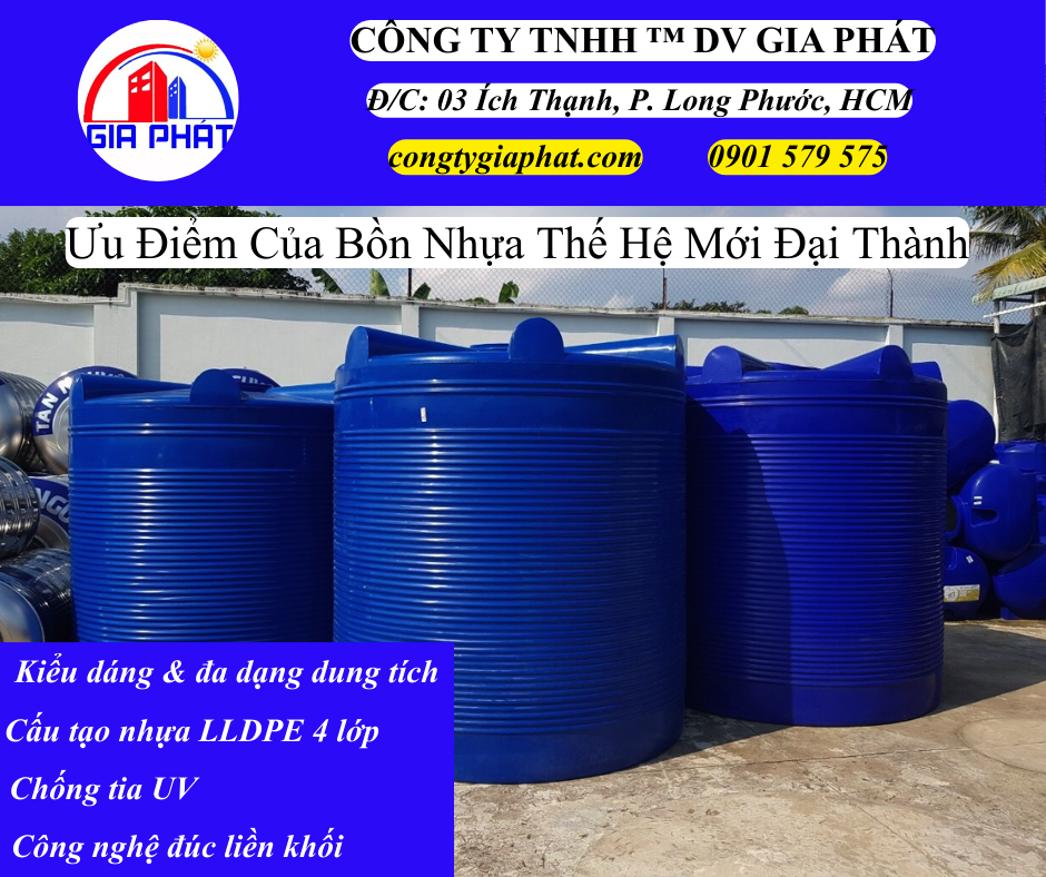 Ưu Điểm Nổi Bật Của Bồn Nhựa Thế Hệ Mới Đại Thành