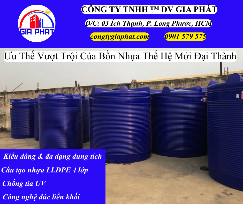 Ưu Điểm Vượt Trội Của Bồn Nhựa Thế Hệ Mới Đại Thành