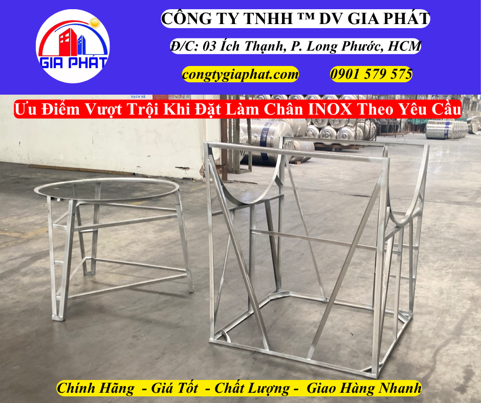 Ưu Điểm Vượt Trội Khi Đặt Làm Chân Bồn INOX Theo Yêu Cầu