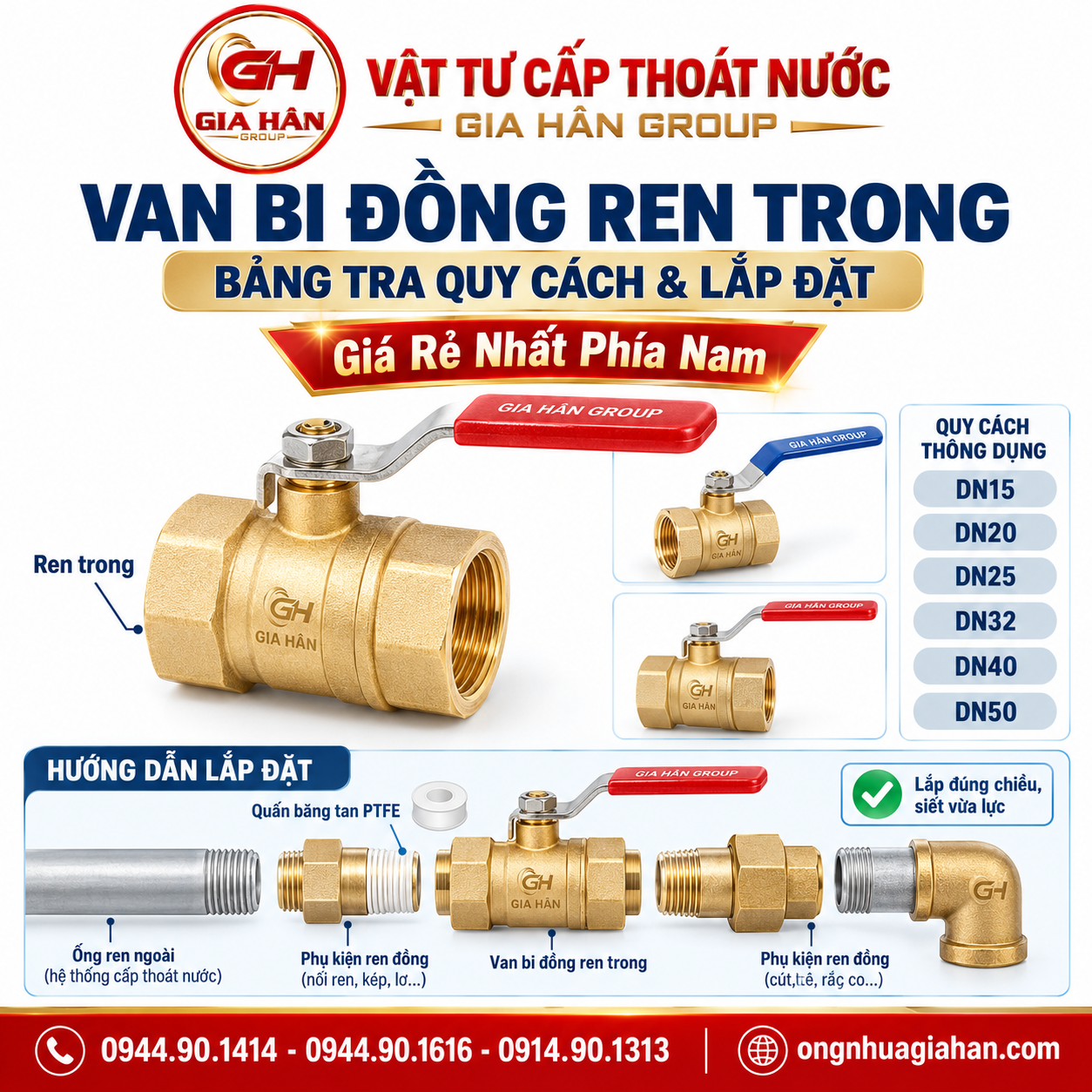 Sơ đồ lắp đặt van bi đồng ren trong cùng phụ kiện ren đồng trên tuyến ống M&E