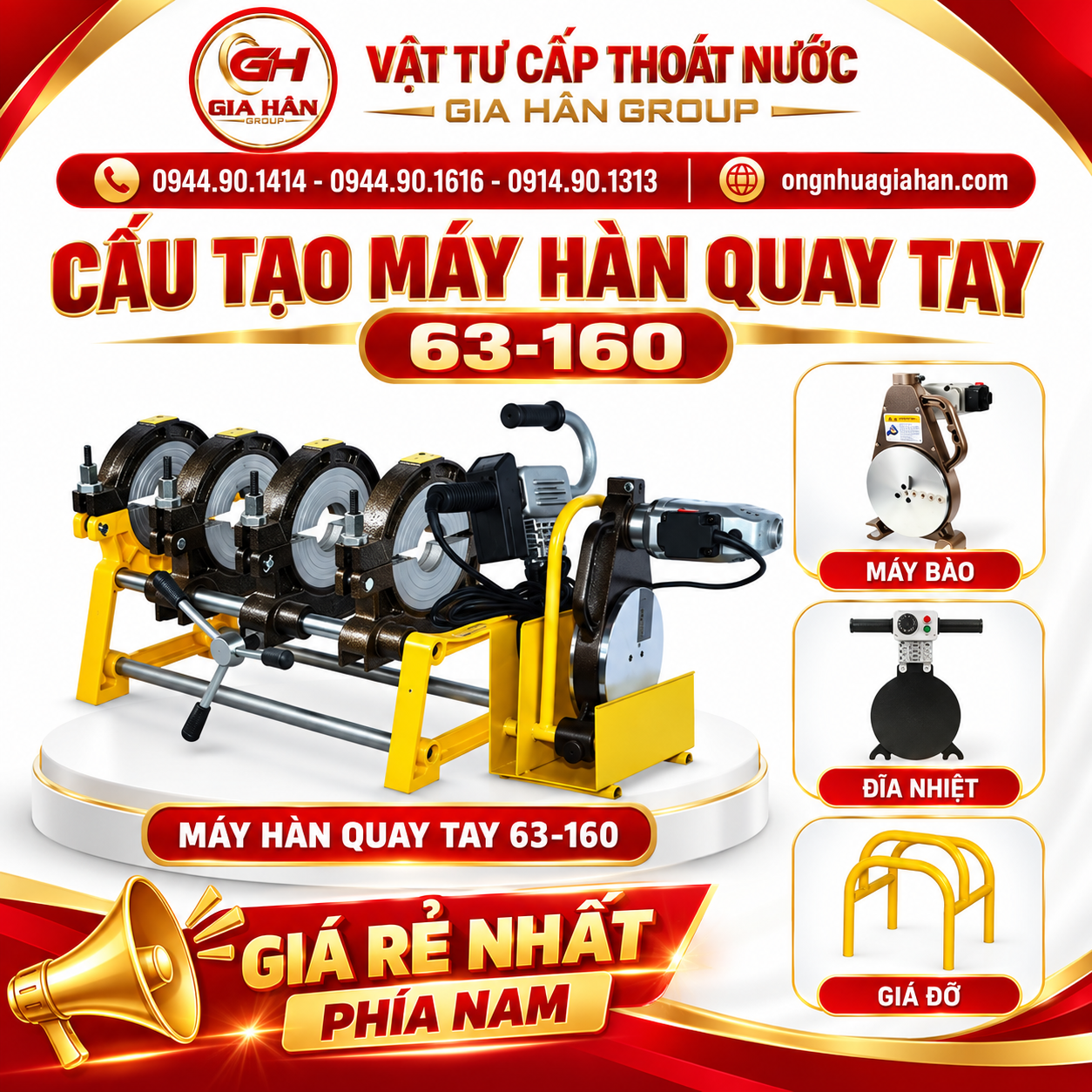 Cấu Tạo Máy Hàn Quay Tay 63-160