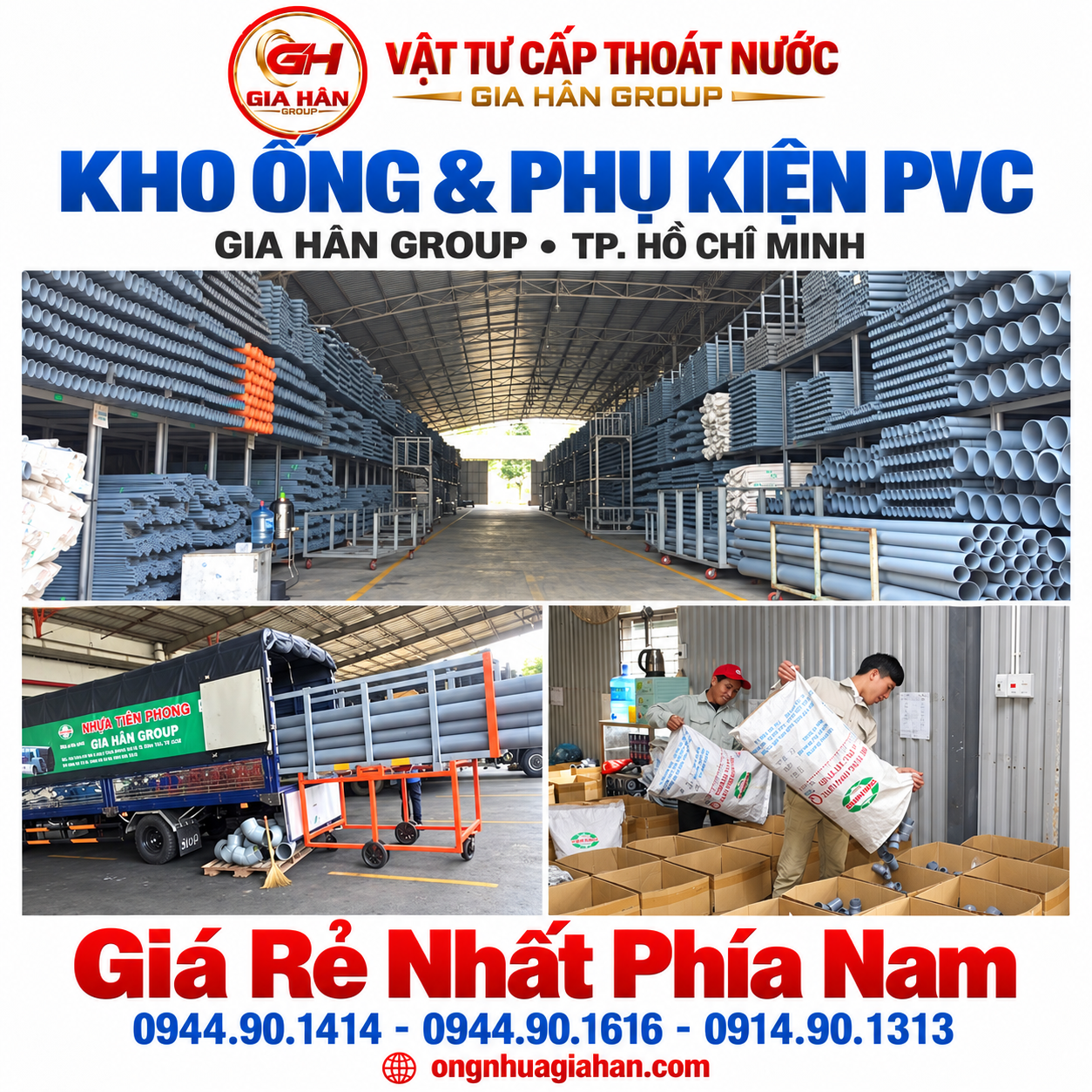 Kho Hàng Ống và Phụ Kiện PVC Của Gia Hân Group Tại Hồ CHí Minh