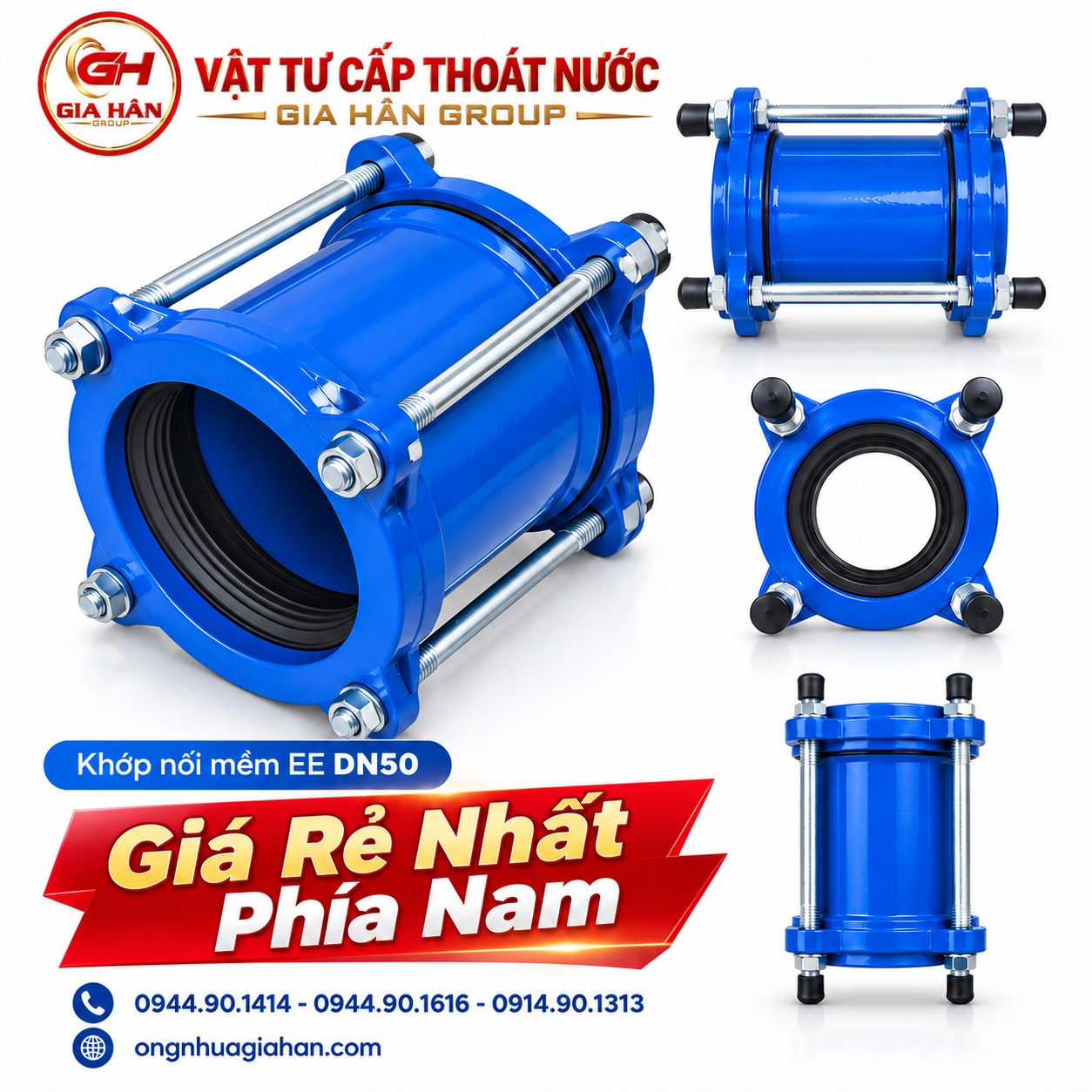 Khớp nối mềm EE DN50 chụp thực tế tại Gia Hân