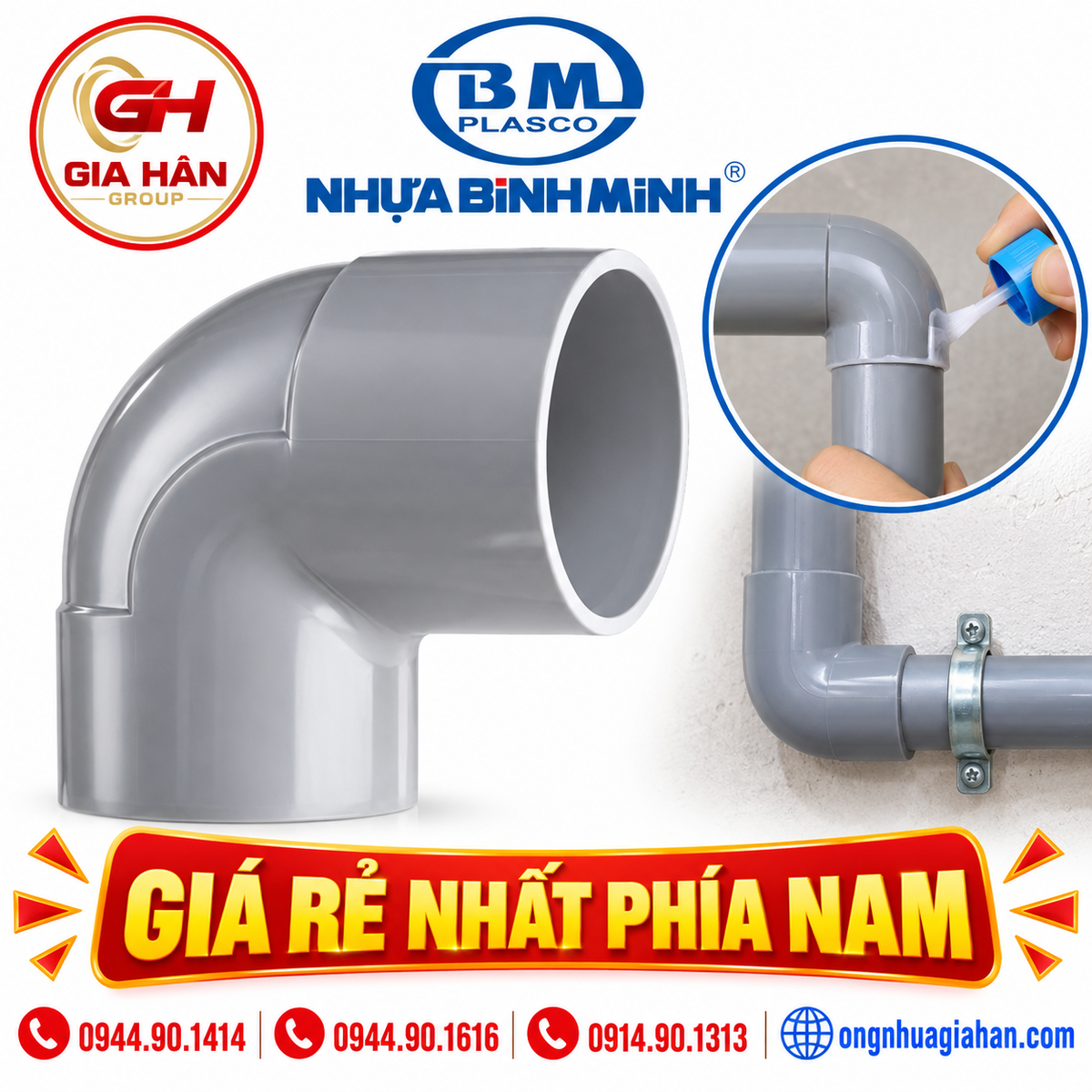 Co 90 Độ PVC Bình Minh