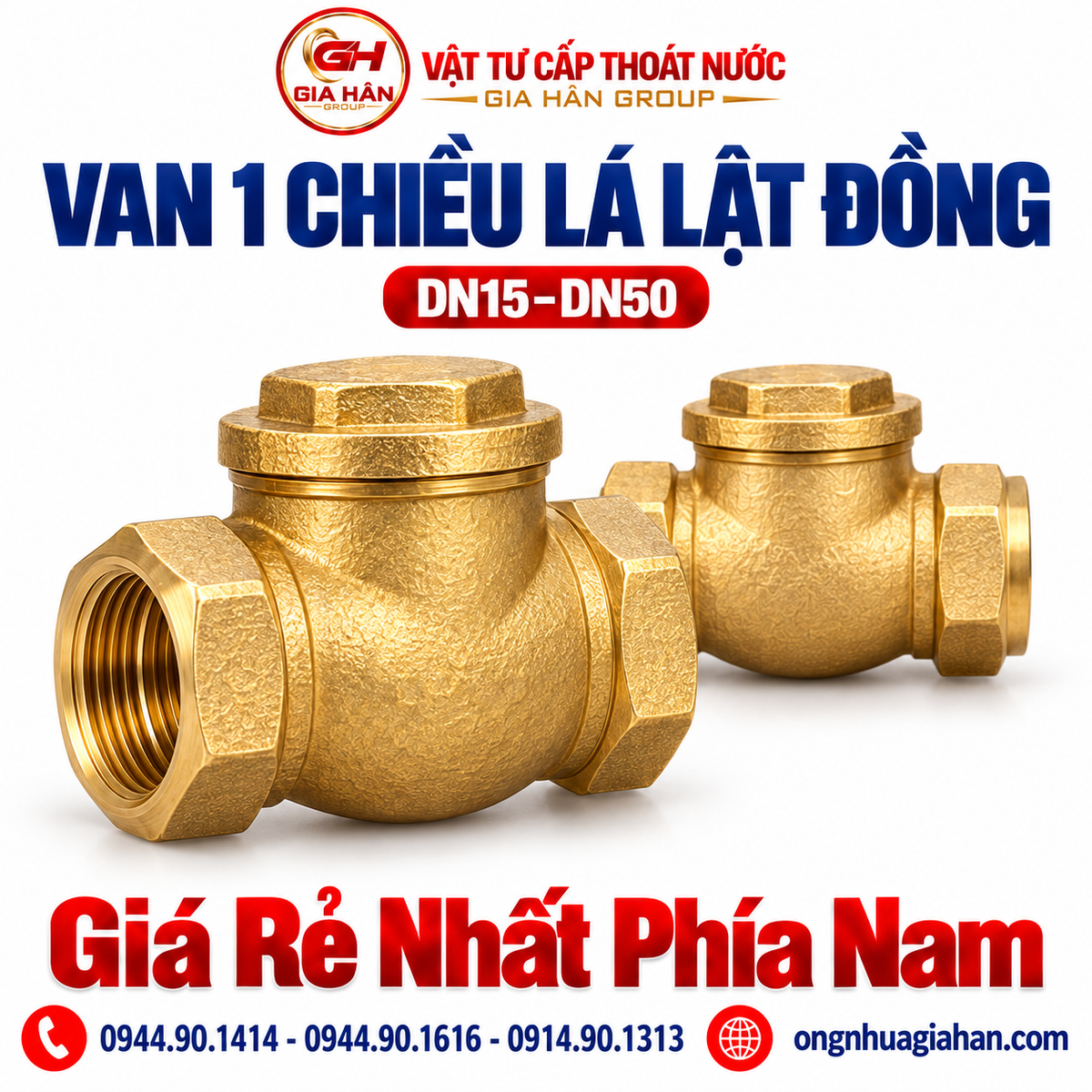 Van 1 Chiều Lá Lật Đồng (DN15–DN50)