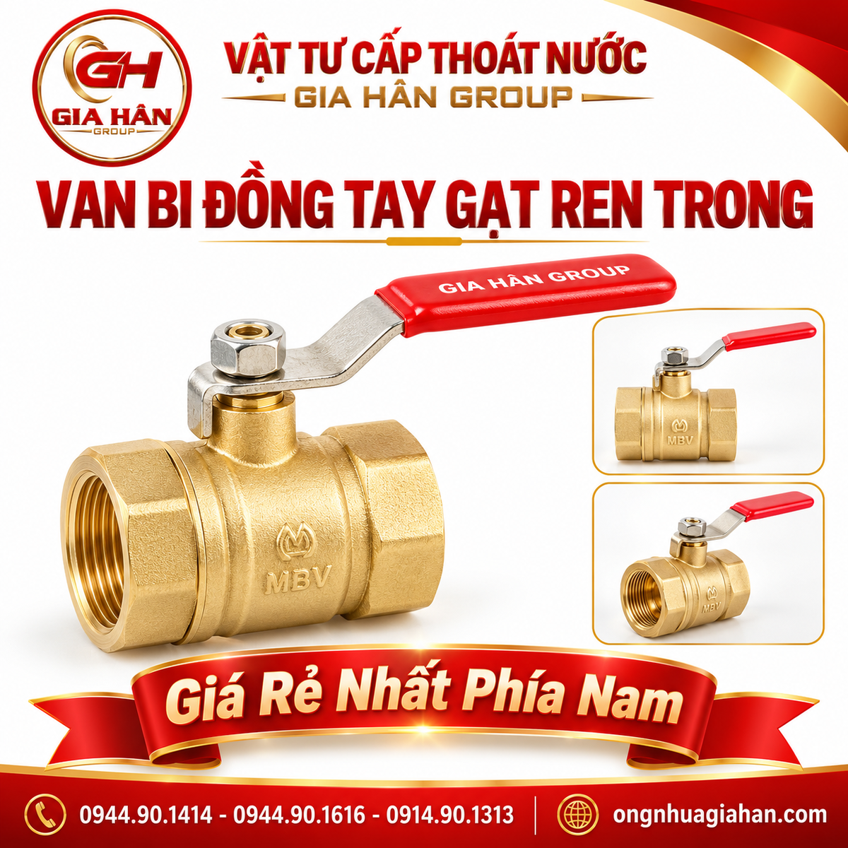 Van Bi Đồng Tay Gạt Ren Trong