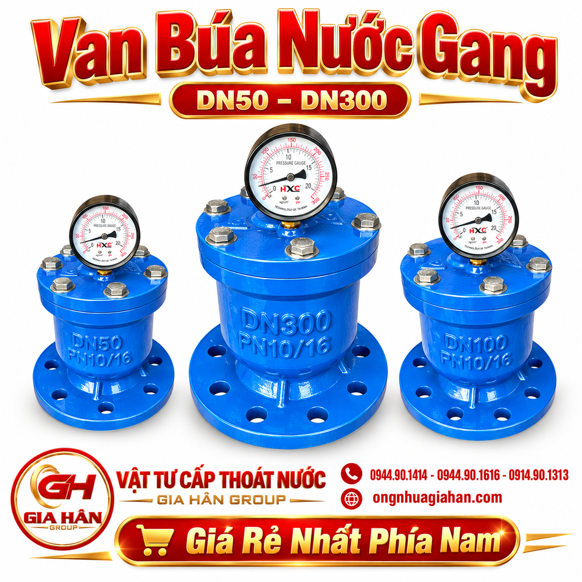 Van Búa Nước Gang (DN50 – DN300)