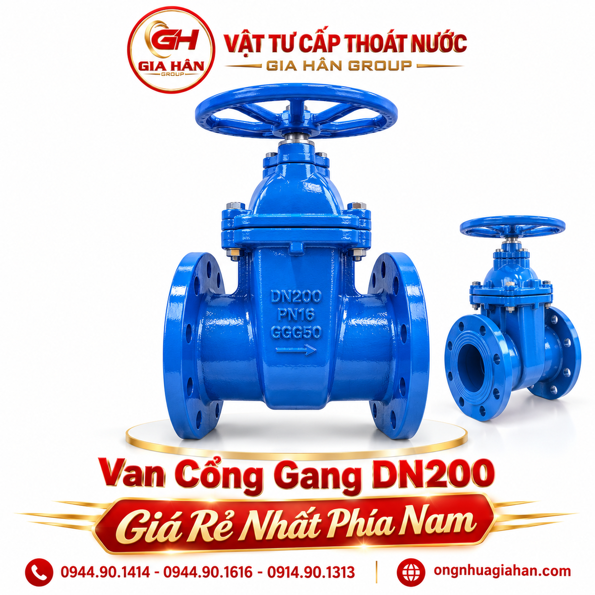 Van Cổng Gang DN200 (Phi 200 - 219mm)