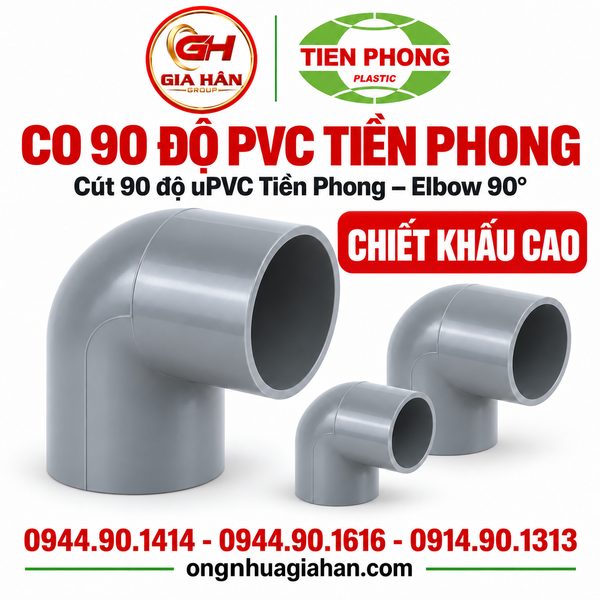 Co 90 Độ PVC Tiền Phong (Cút 90°)