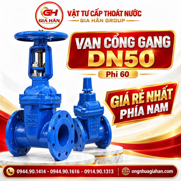 Van Cổng Gang DN50 (Phi 60)
