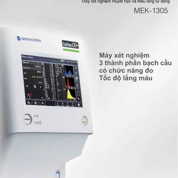 Máy xét nghiệm huyết học 18 thông số có đo máu lắng Nihon Kohden/Nhật