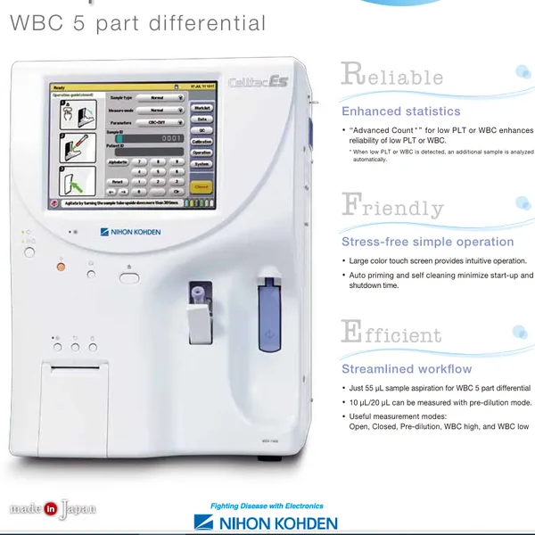 Máy xét nghiệm huyết học 23 thông số hãng Nihon Kohden/Nhật