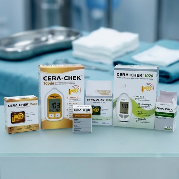 Máy Và Que Thử Đường Huyết Cera - Chek