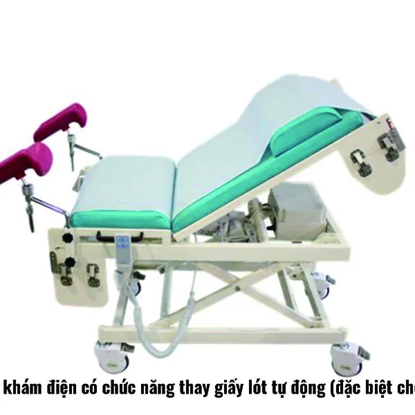 GIƯỜNG KHÁM ĐIỆN CÓ CHỨC NĂNG THAY GIẤY LÓT TỰ ĐỘNG