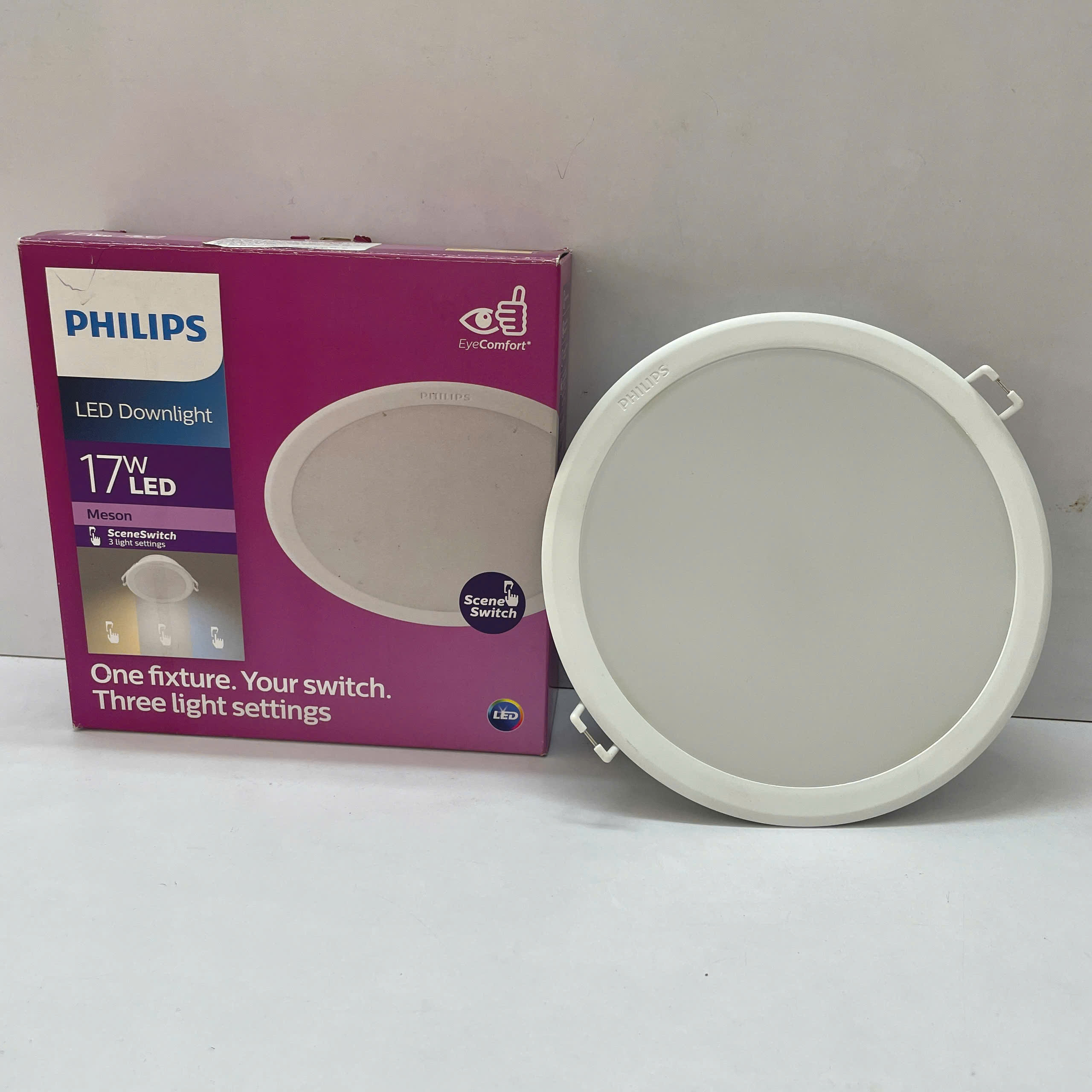 Đèn downlight âm trần đổi màu Led Philips Meson SSW D125 17W WH