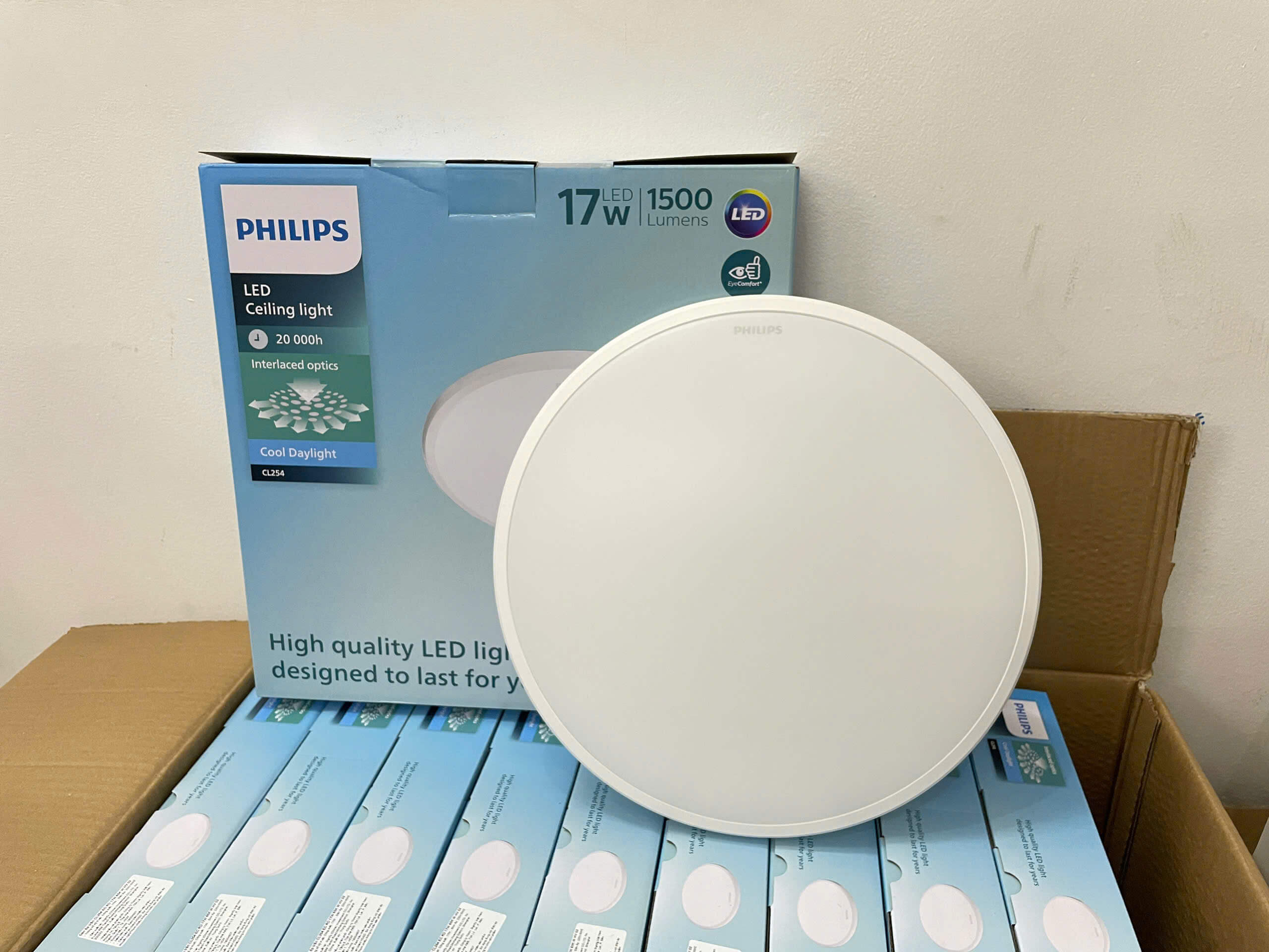 Đèn ốp trần ban công LED Philips Ceiling Light CL254 EC RD 17W HV 02 6500K 1500lm 347x65mm