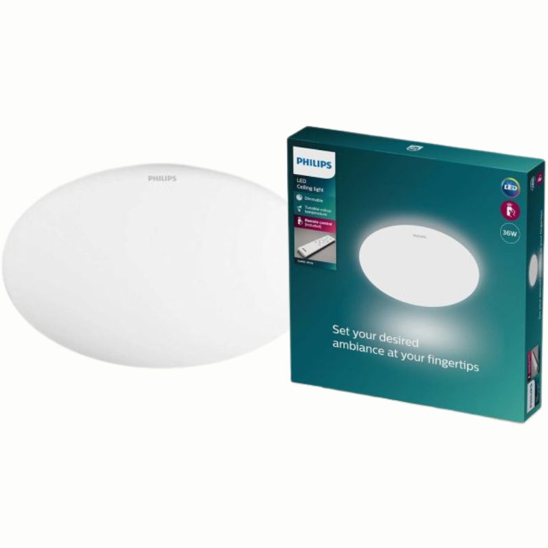 Đèn ốp trần đổi màu LED Philips CL610 AIO 36W với thiết kế tinh tế.