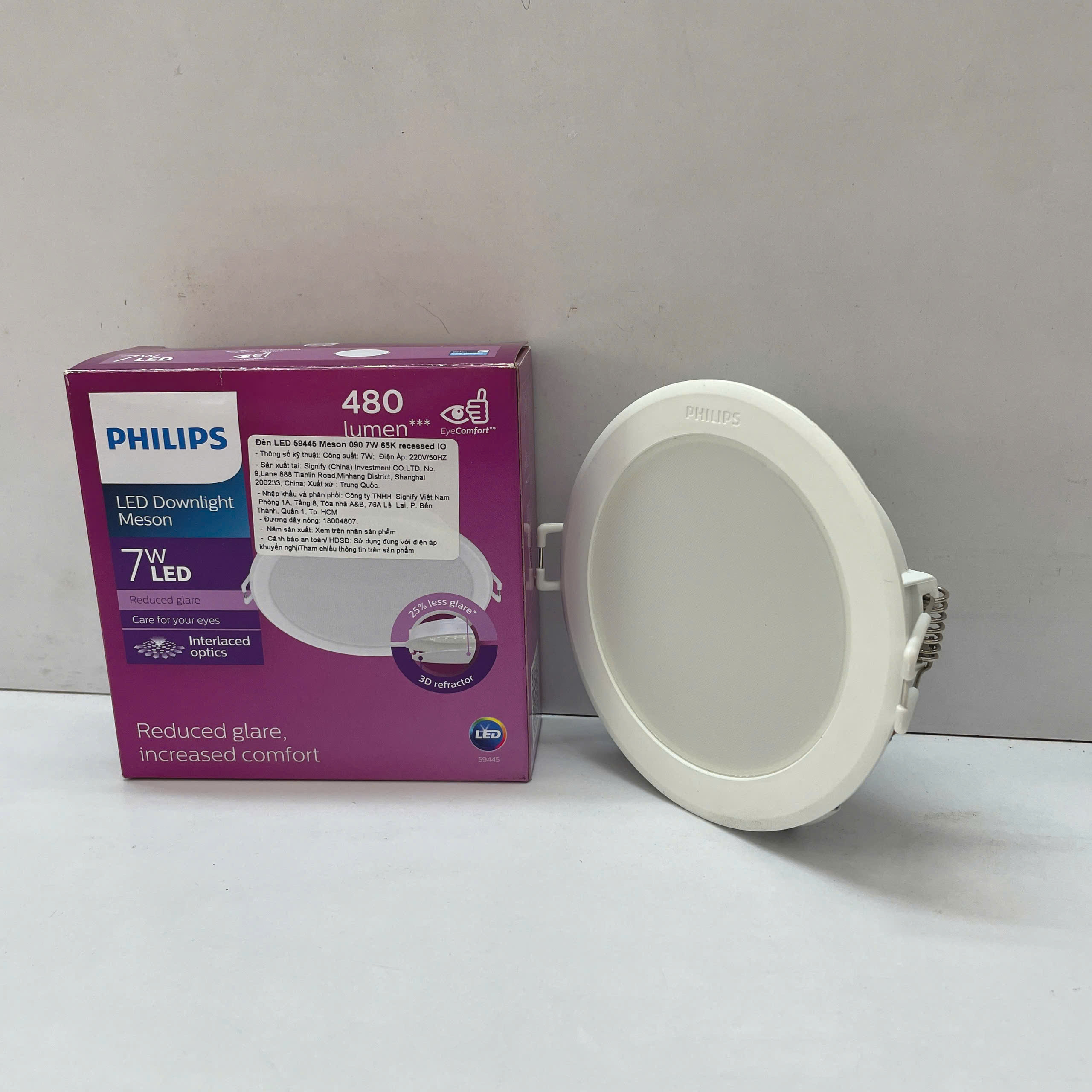 Hiệu suất năng lượng cao của Đèn downlight Philips Meson IO 7W.