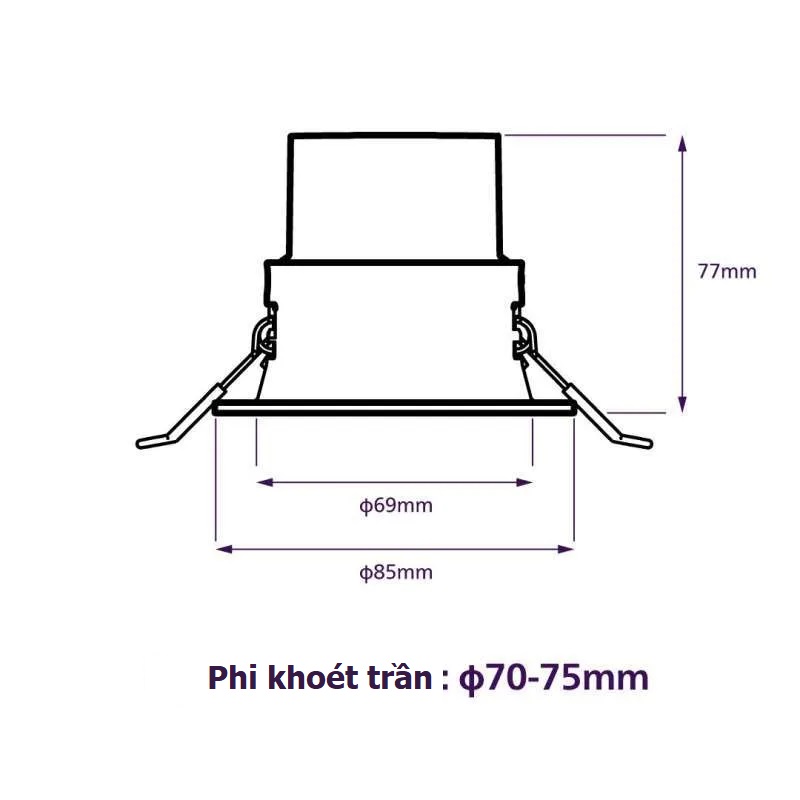 Đèn spotlight âm trần chiếu điểm LED Philips RS280 G2