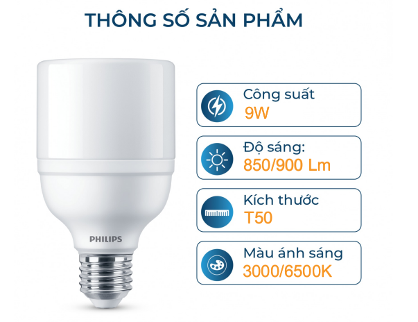 Bóng đèn Philips LED Bright 9W E27 1CT/12 APR Bóng đèn Philips LED Bright 9W E27 1CT/12 APR