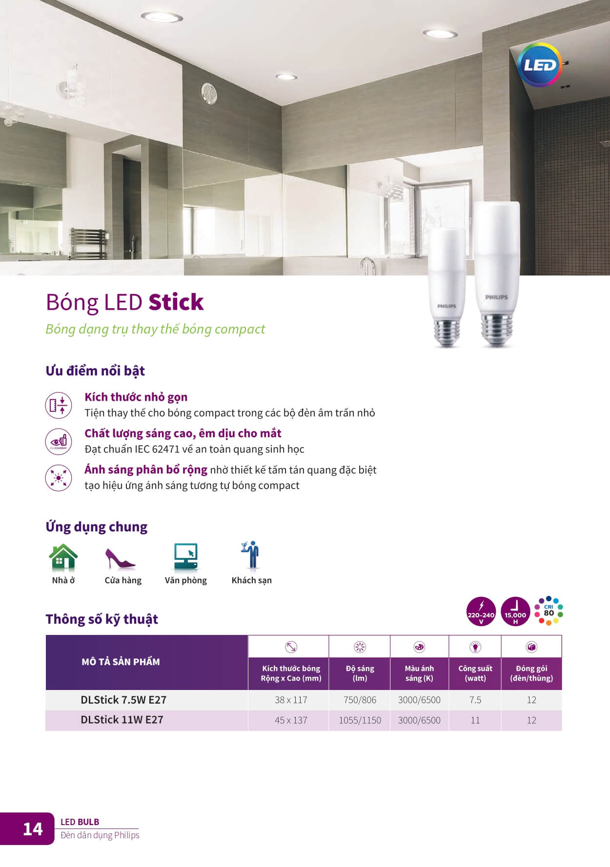 Khám phá ngay Bóng đèn LED Stick Philips thay thế bóng Compact Khám phá ngay Bóng đèn LED Stick Philips thay thế bóng Compact