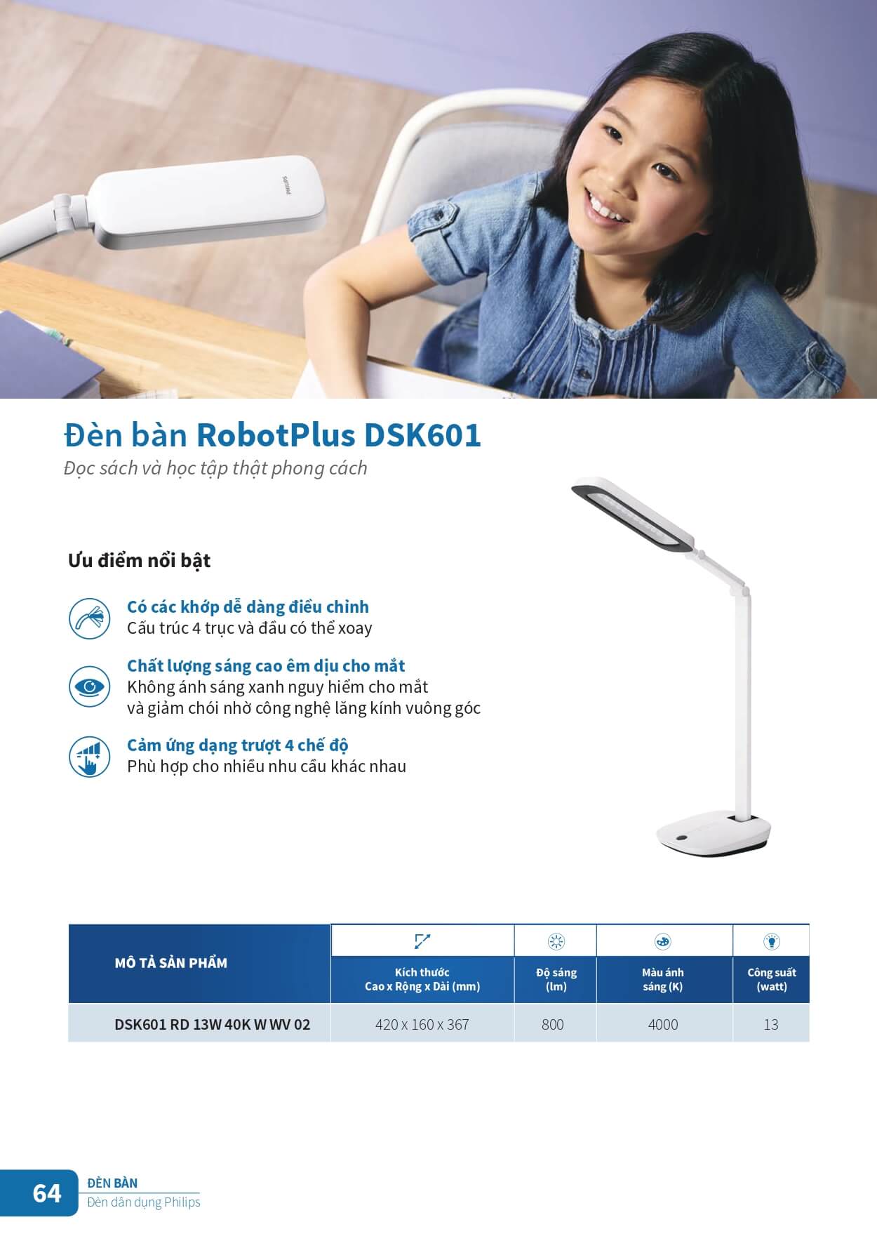 Hãy mua ngay Đèn bàn RobotPlus DSK601 Philips - Đọc sách và học tập thật phong cách Hãy mua ngay Đèn bàn RobotPlus DSK601 Philips - Đọc sách và học tập thật phong cách