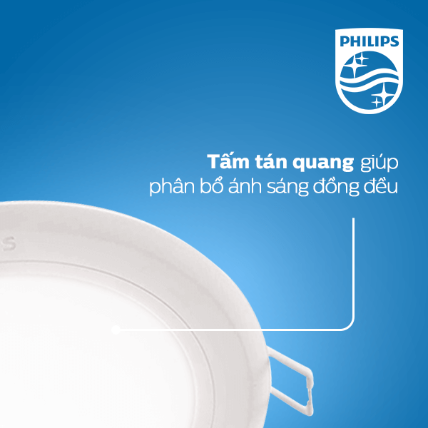 Đèn Downlight âm trần Led Philips Meson 5944x phân bổ ánh sáng đồng đều Đèn Downlight âm trần Led Philips Meson 5944x phân bổ ánh sáng đồng đều