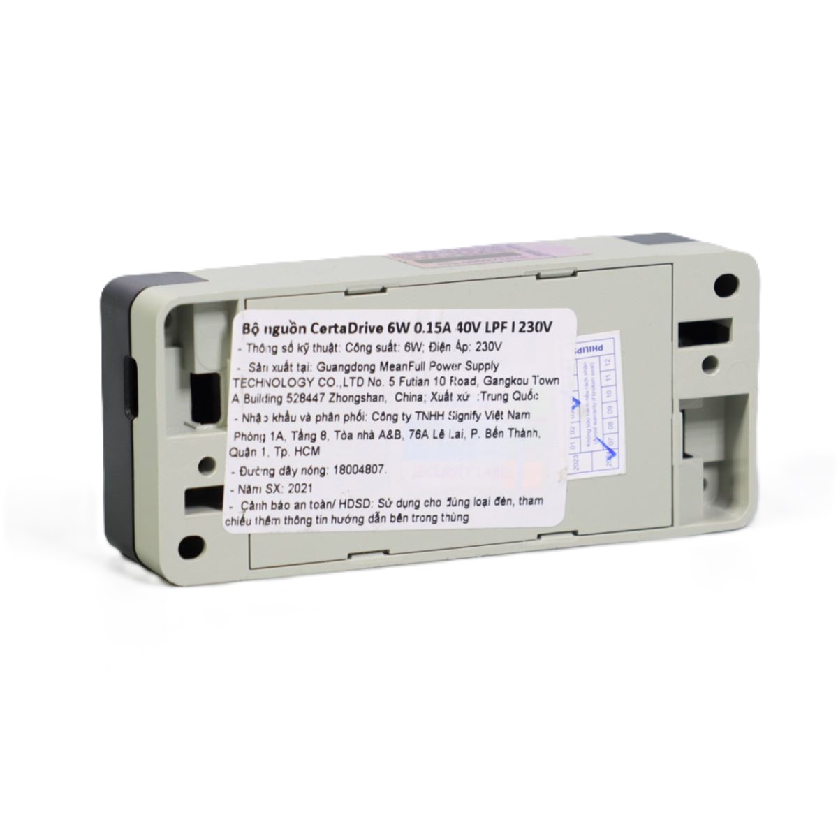 Hiệu suất của Ballast Philips CertaDrive 6W