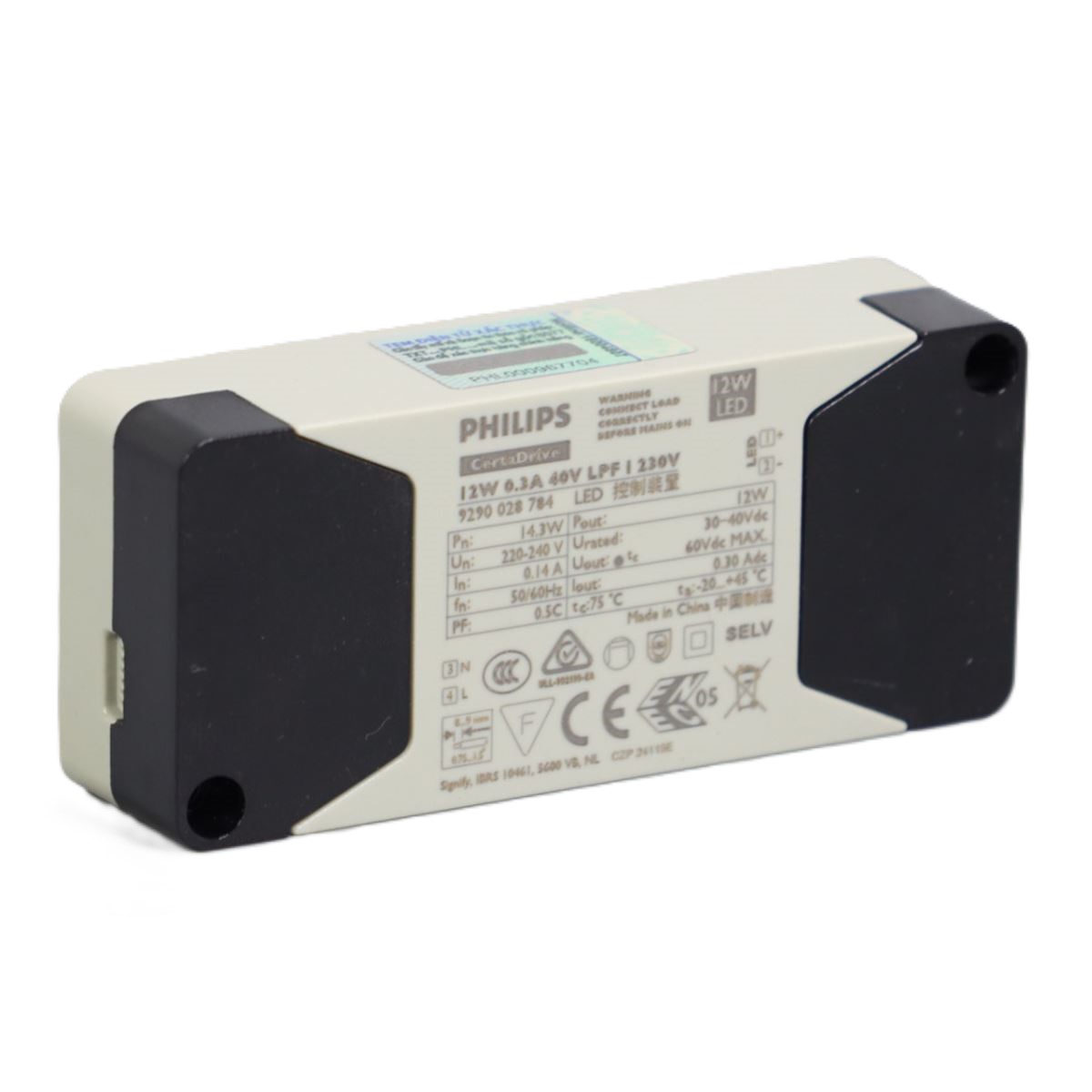 Thiết kế tinh gọn của Bộ nguồn Driver Led Philips CertaDrive 12W