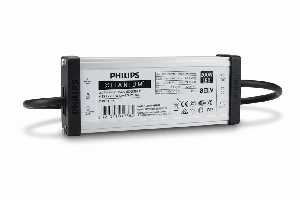 Bộ nguồn Driver Led Philips Xitanium Xi EP LV 200W với thiết kế bền bỉ
