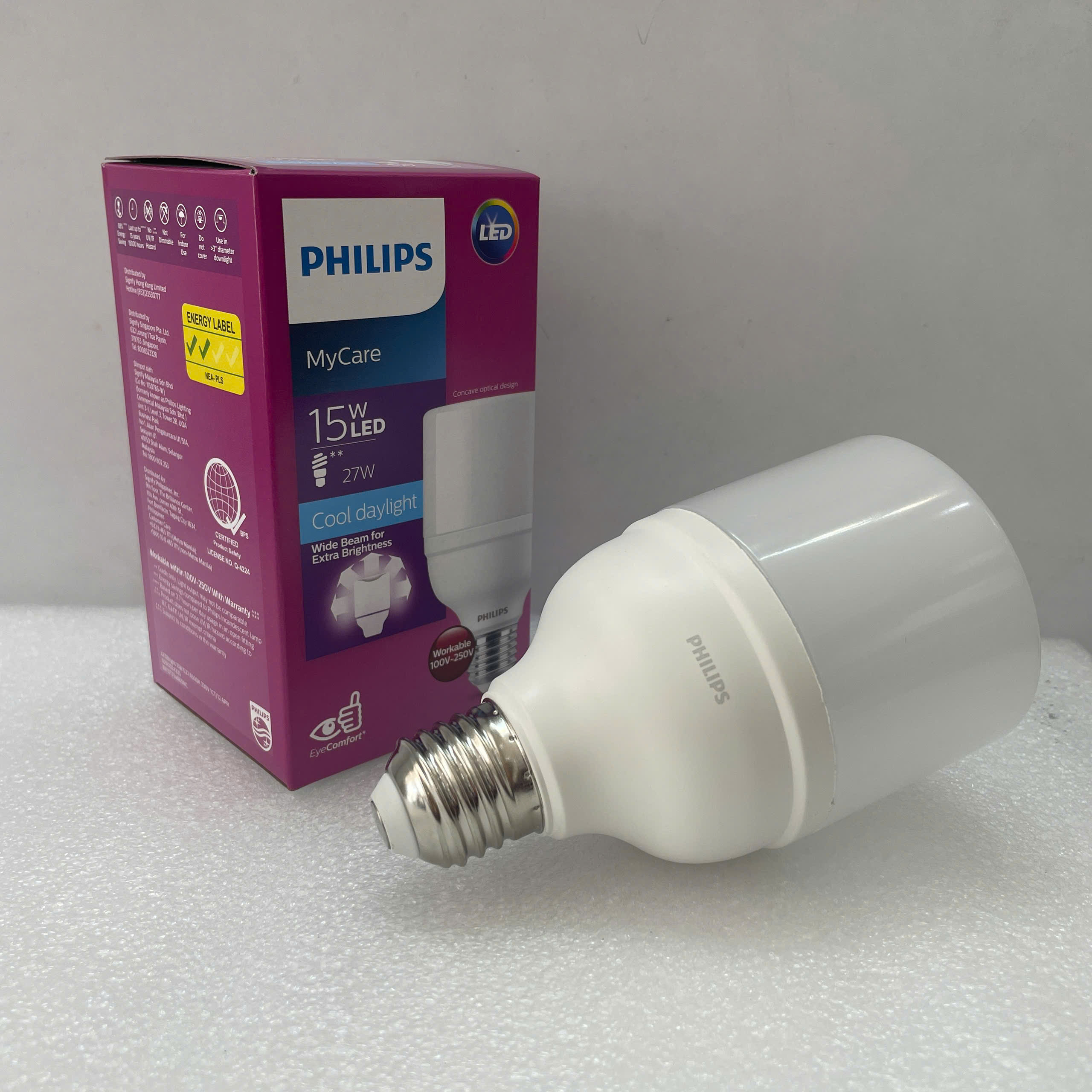 Hiệu suất sáng 2000lm của bóng đèn Philips LEDBright 15W