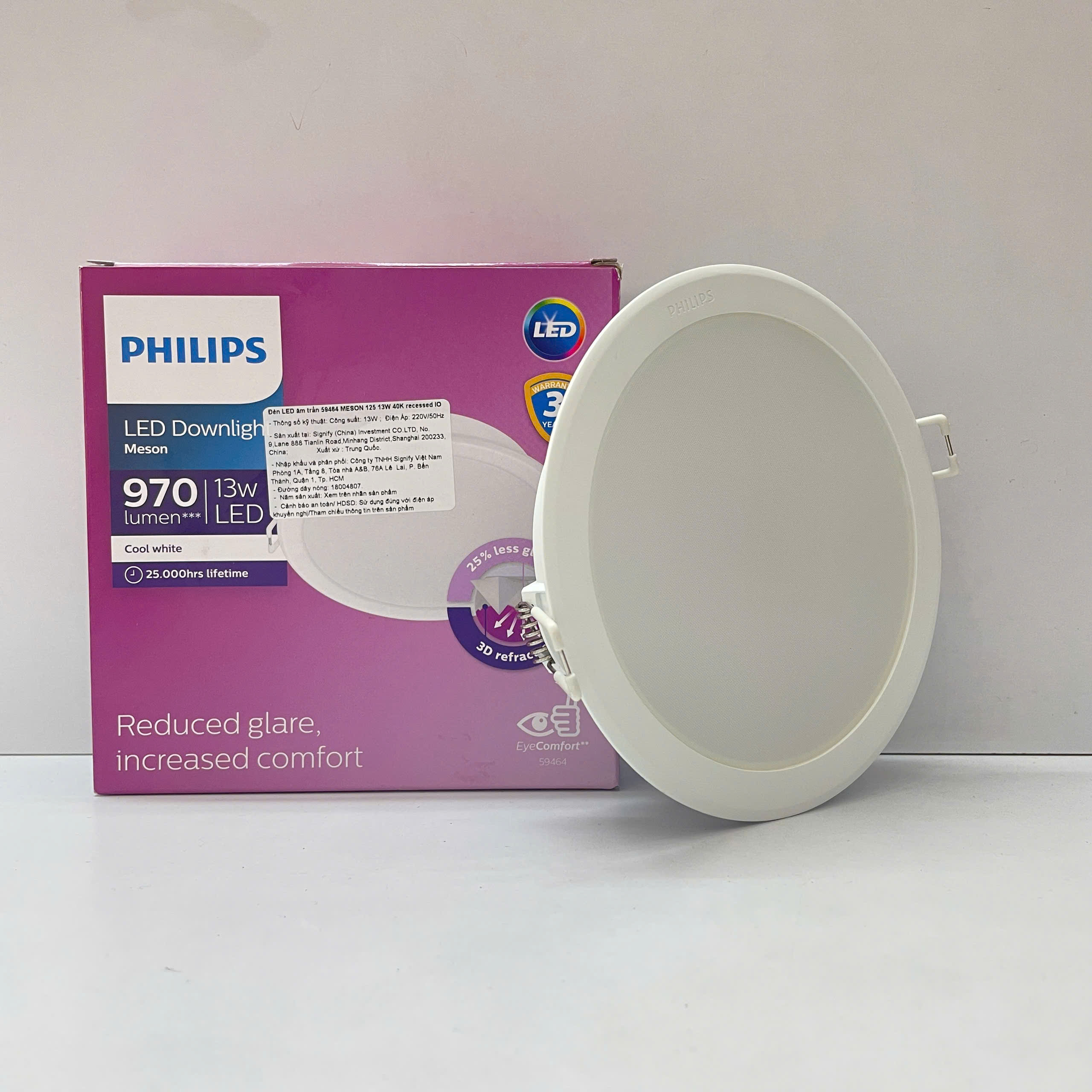 Thiết kế liền khối của Đèn downlight âm trần Led Philips Meson IO 59464